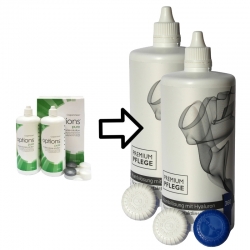 Aus Options Pure wird Premium Pflege All In One Hyaluron 2x360ml / 2 Behälter