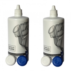 Aus Perfect Aqua Plus Kombilösung (MPG+E) 360ml wird Premium Pflege Kombilösung mit Hyaluron 360ml / 1 Behälter