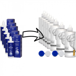 Ersatz für Durasol Aufbewahrungslösung --Premium Pflege -Sparpack Aufbewahrungslösung HART 8 x 100ml inkl. 2 Behälter