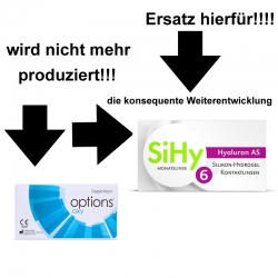 Aus options Oxy Monatslinsen werden SiHy Hyaluron AS 6er Pack