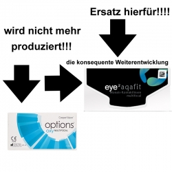 Aus Options Oxy Multifocal wird Eye2 AQAFIT Monats-Kontaktlinsen 6er oder 3er Box
